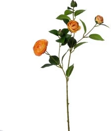 Intratuin Kunstbloem Camellia Oranje 73 Cm