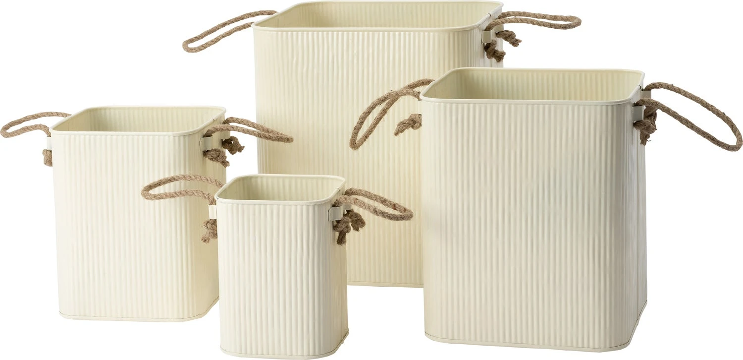 Intratuin Opbergmand Metty Wit 19 X 19 X 23 Cm 2 Intratuin Opbergmand Metty Wit 19 X 19 X 23 Cm - Afbeelding 2