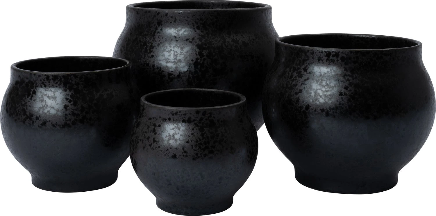 Intratuin Bloempot Jizz Zwart D 14 H 12,5 Cm 2 Intratuin Bloempot Jizz Zwart D 14 H 12,5 Cm - Afbeelding 2