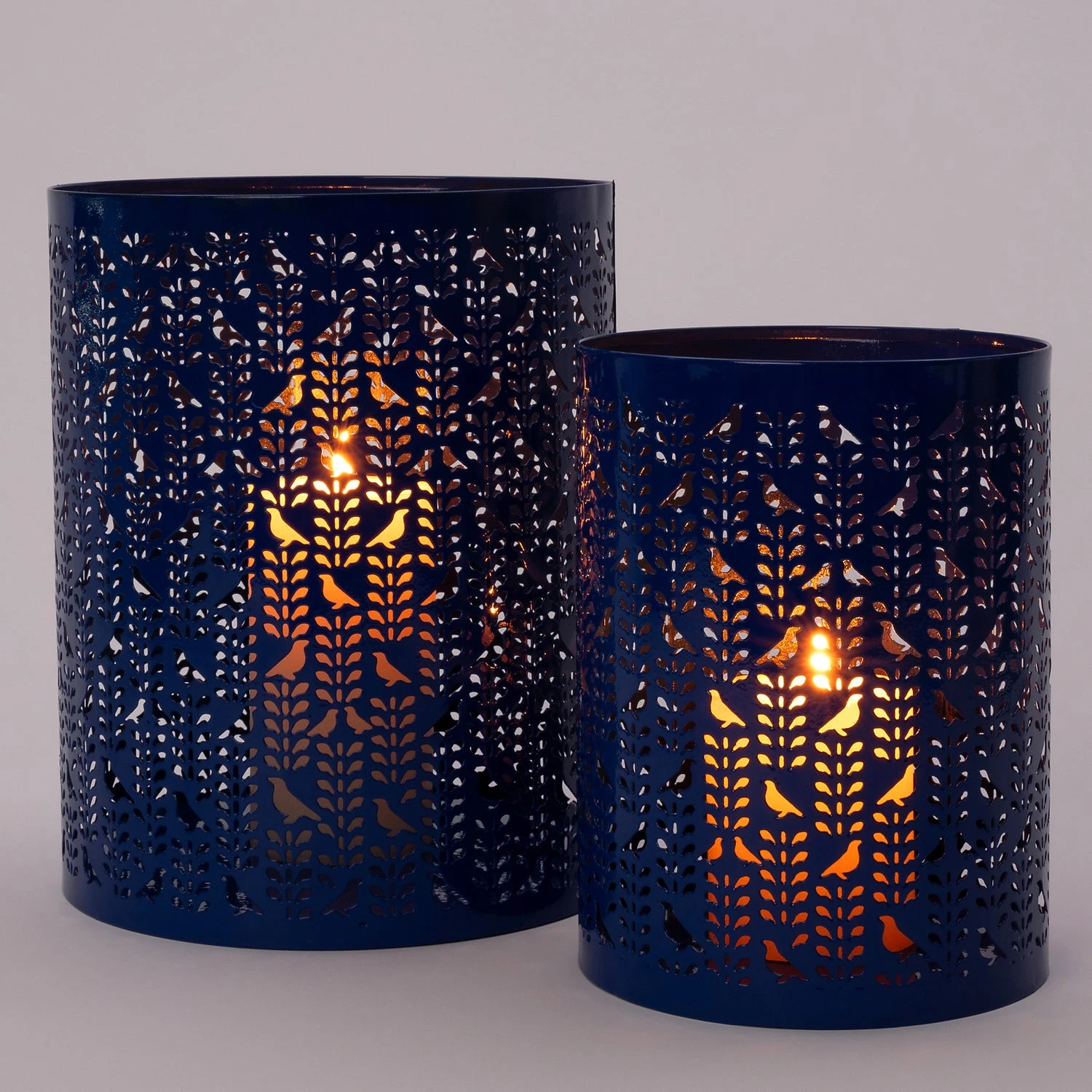 Intratuin Windlicht Tessa Blauw D 15 H 20 Cm 2 Intratuin Windlicht Tessa Blauw D 15 H 20 Cm - Afbeelding 2