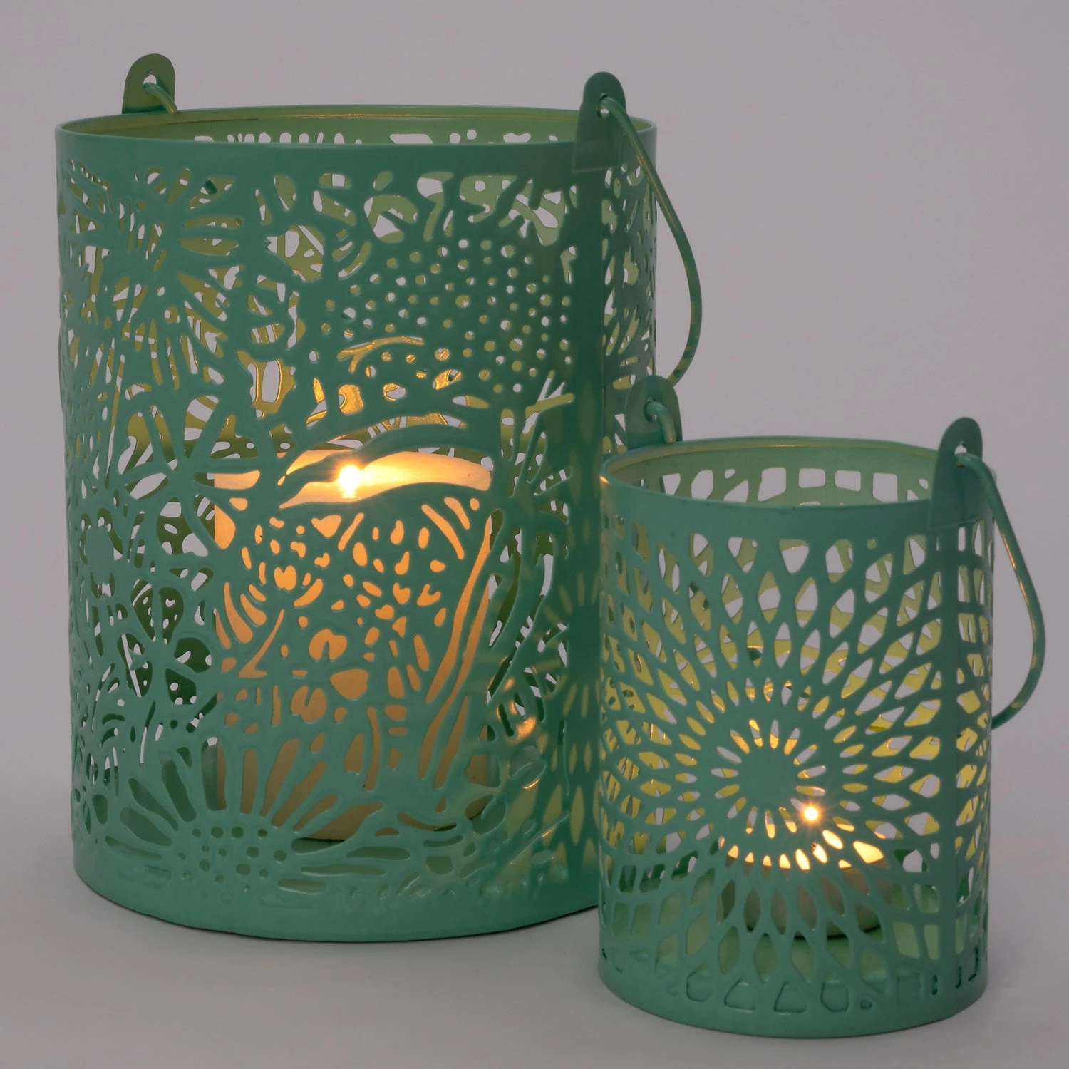 Intratuin Windlicht Mea Blauw D 14 H 18 Cm 2 Intratuin Windlicht Mea Blauw D 14 H 18 Cm - Afbeelding 2