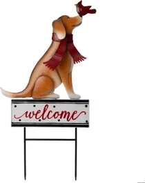 Intratuin Tuinsteker Hond Welkom Bruin / Rood / Wit 43 X 4 X 80 Cm 1 Intratuin Tuinsteker Hond Welkom Bruin / Rood / Wit 43 X 4 X 80 Cm