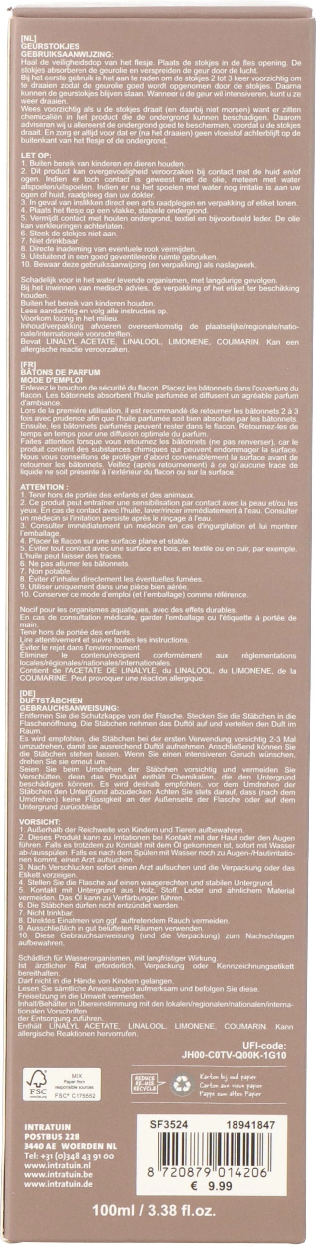 Intratuin Geurstokjes Jaira Black Forest 100 Ml 4 Intratuin Geurstokjes Jaira Black Forest 100 Ml - Afbeelding 4