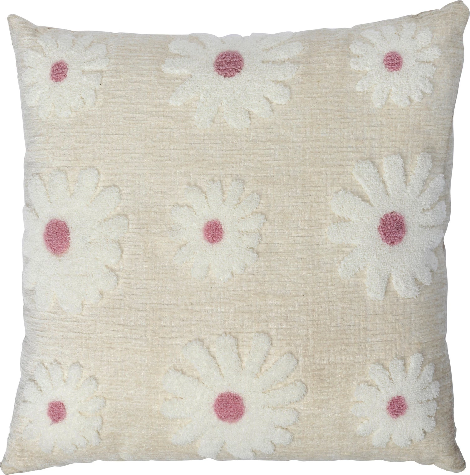 Intratuin Sierkussen Bodi Crème / Roze 43 X 43 Cm 1 Intratuin Sierkussen Bodi Crème / Roze 43 X 43 Cm