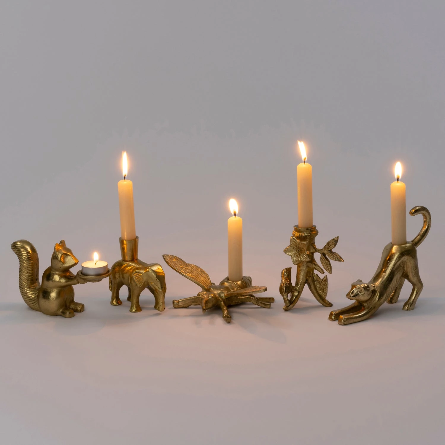 Intratuin Kandelaar Ankha Goud 10 X 4,5 X 11 Cm 2 Intratuin Kandelaar Ankha Goud 10 X 4,5 X 11 Cm - Afbeelding 2