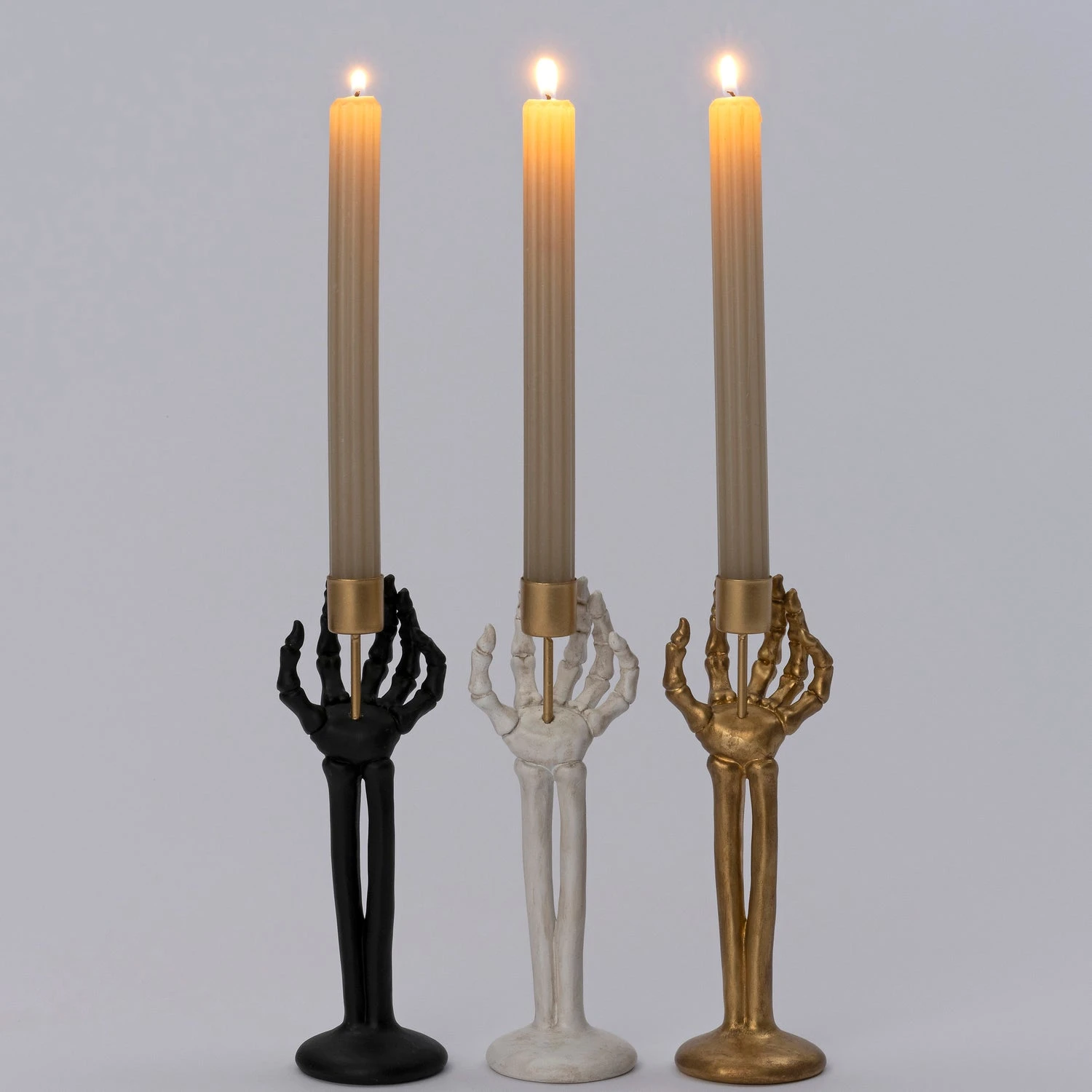 Intratuin Halloween Decoratie Skelly Kandelaar Goud 7,2 X 4,8 X 21 Cm 2 Intratuin Halloween Decoratie Skelly Kandelaar Goud 7,2 X 4,8 X 21 Cm - Afbeelding 2