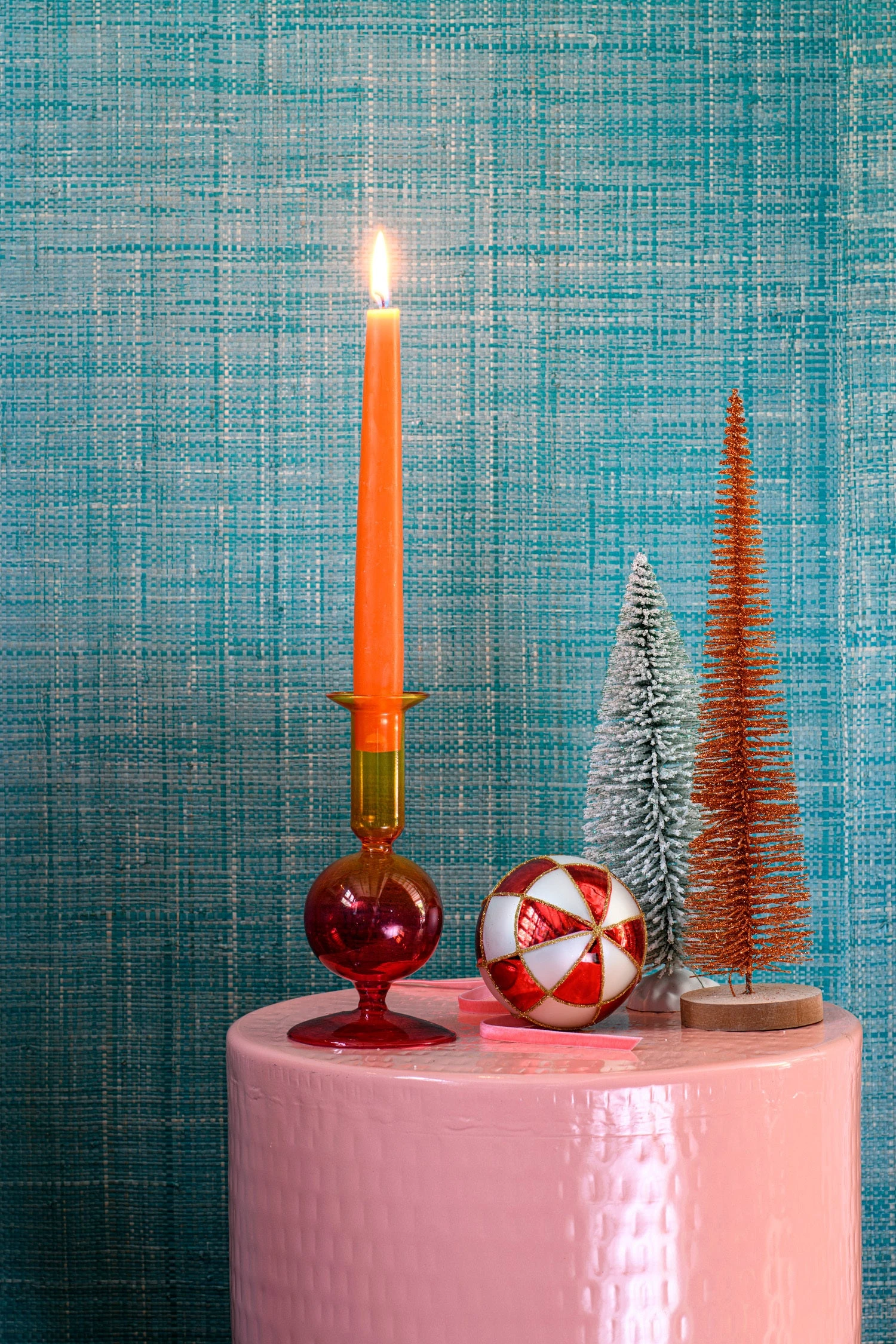 Intratuin Kandelaar Geel / Rood D 8 H 16 Cm 3 Intratuin Kandelaar Geel / Rood D 8 H 16 Cm - Afbeelding 3