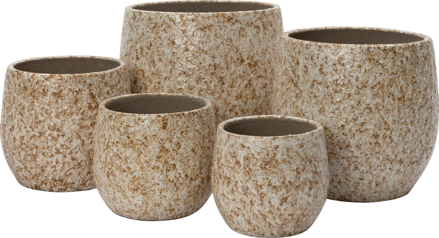 Intratuin Bloempot Rida Wit / Bruin D 29 H 27 Cm 2 Intratuin Bloempot Rida Wit / Bruin D 29 H 27 Cm - Afbeelding 2