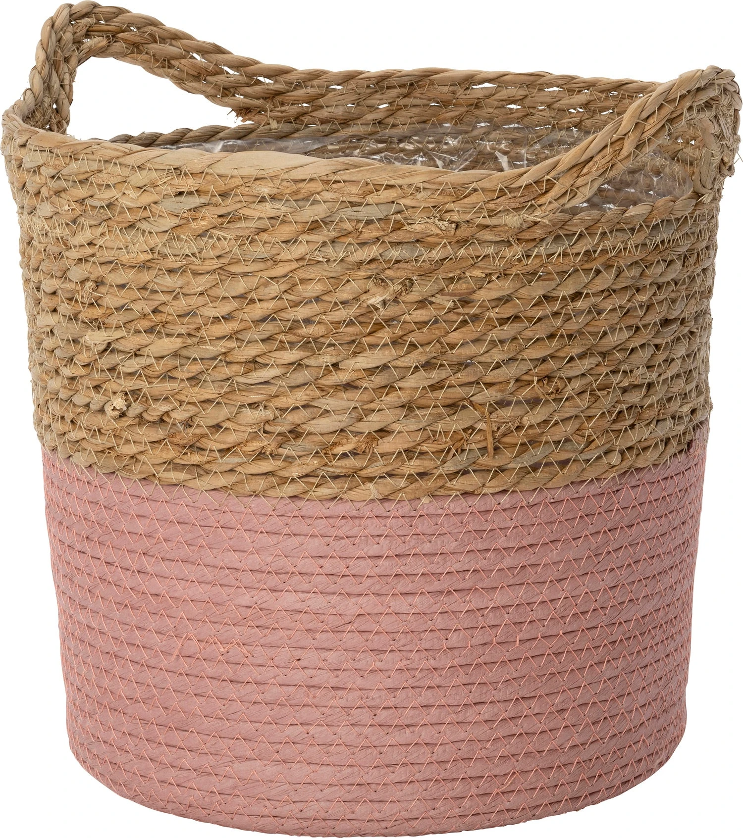 Intratuin Plantenmand Rocky Naturel / Roze D 24 H 23 Cm 1 Intratuin Plantenmand Rocky Naturel / Roze D 24 H 23 Cm