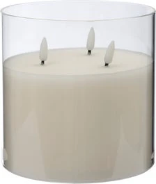 Intratuin LED Kaars In Glas Apollo Transparant D 15 H 15 Cm