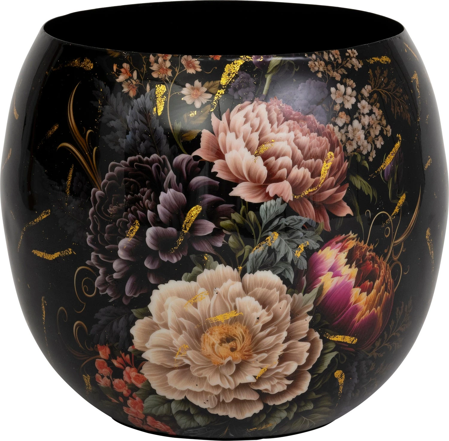 Intratuin Bloempot Nolan Zwart / Roze D 35 H 29,5 Cm 1 Intratuin Bloempot Nolan Zwart / Roze D 35 H 29,5 Cm