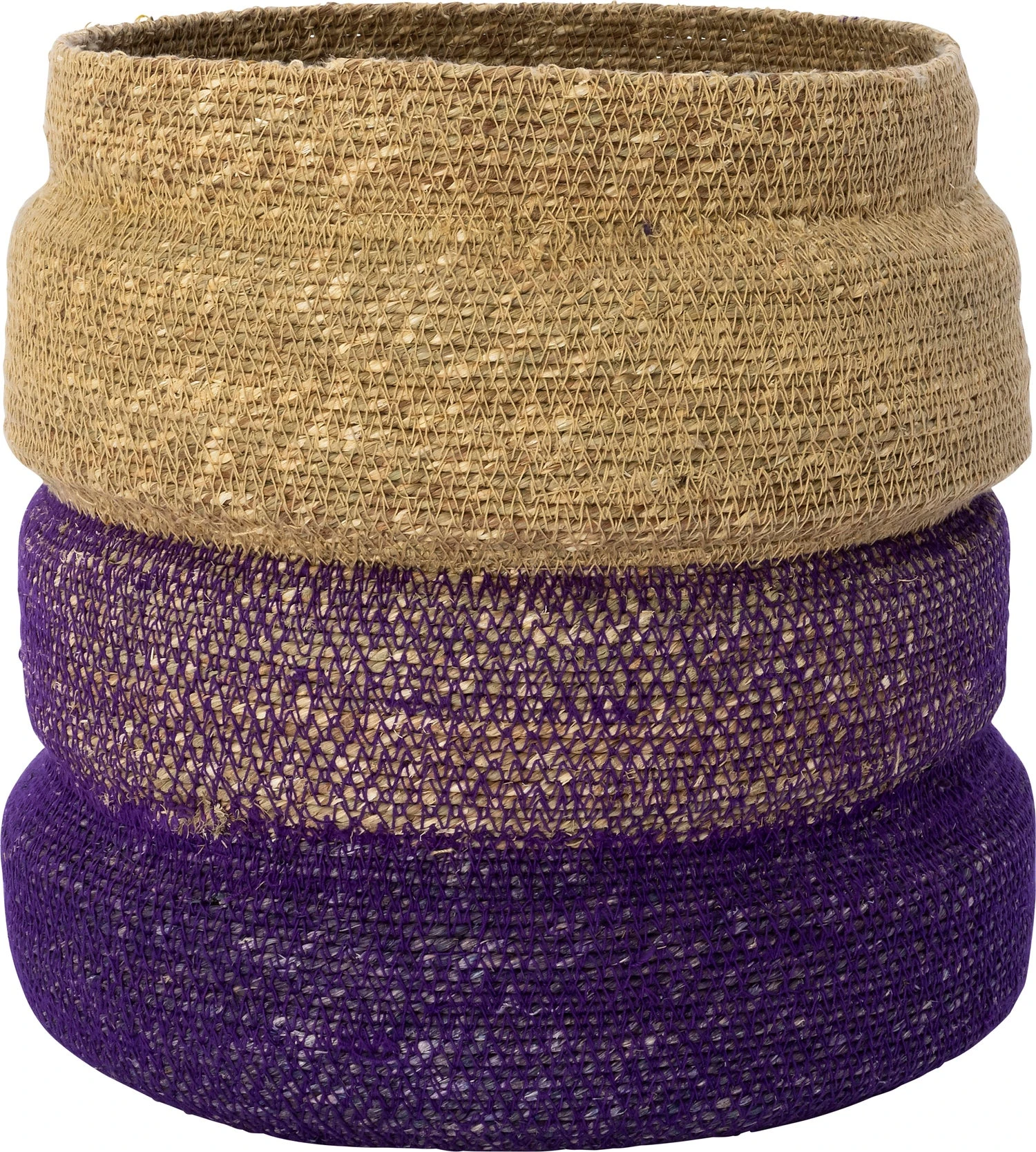 Intratuin Opbergmand Melly Naturel / Paars D 22 H 22 Cm 1 Intratuin Opbergmand Melly Naturel / Paars D 22 H 22 Cm