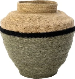 Intratuin Opbergmand Shanta Naturel / Zwart / Groen D 30 H 25 Cm 1 Intratuin Opbergmand Shanta Naturel / Zwart / Groen D 30 H 25 Cm