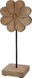 Intratuin Beeld Op Voet Klaver Naturel 11 X 4,5 X 25 Cm