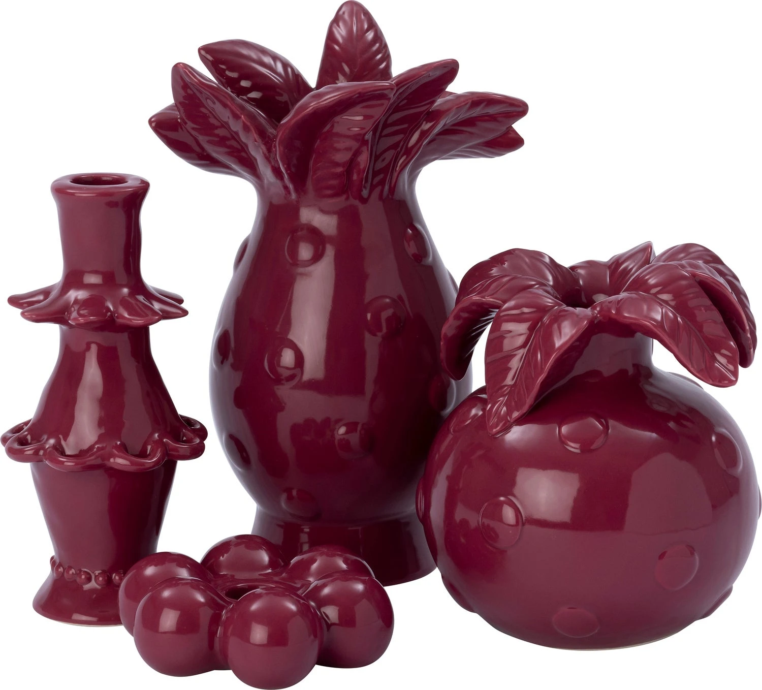 Intratuin Kandelaar Ely Rood D 8,5 H 17,2 Cm 2 Intratuin Kandelaar Ely Rood D 8,5 H 17,2 Cm - Afbeelding 2