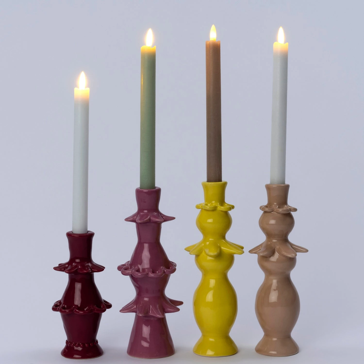 Intratuin Kandelaar Ely Rood D 8,5 H 17,2 Cm 3 Intratuin Kandelaar Ely Rood D 8,5 H 17,2 Cm - Afbeelding 3