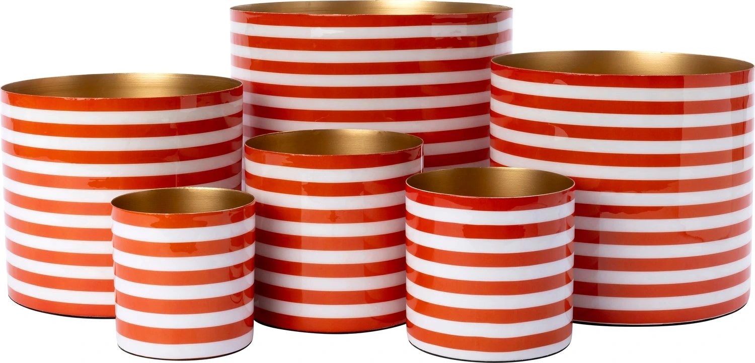Intratuin Bloempot Alan Oranje / Wit D 27 H 25 Cm 2 Intratuin Bloempot Alan Oranje / Wit D 27 H 25 Cm - Afbeelding 2