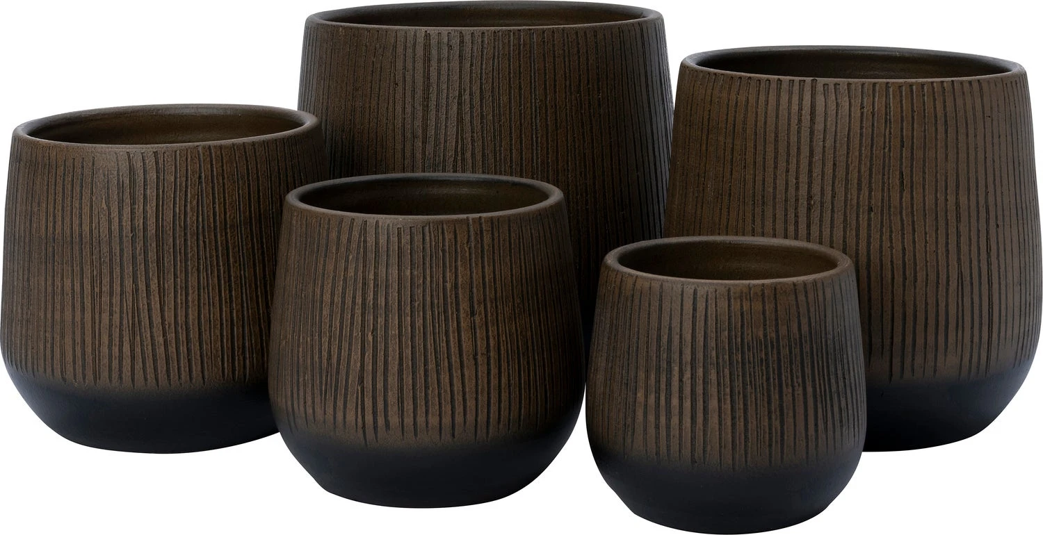 Intratuin Bloempot Melle Bruin D 24 H 22 Cm 2 Intratuin Bloempot Melle Bruin D 24 H 22 Cm - Afbeelding 2