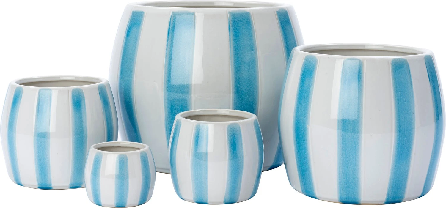 Intratuin Bloempot Op Voet Adora Wit / Blauw D 16 H 13 Cm 2 Intratuin Bloempot Op Voet Adora Wit / Blauw D 16 H 13 Cm - Afbeelding 2