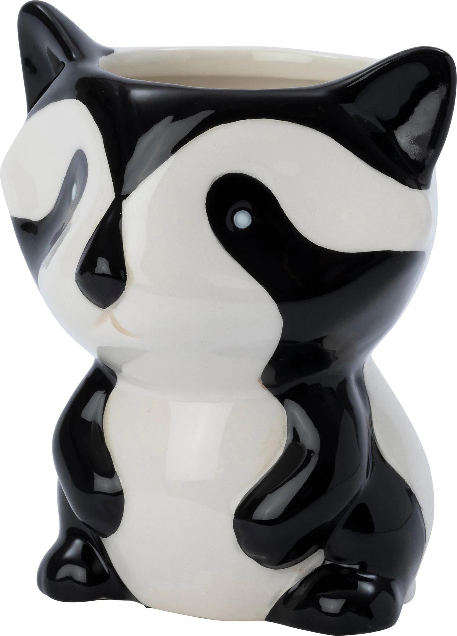 Intratuin Bloempot Rover Wasbeer Zwart / Wit 10 X 9 X 10 Cm 1 Intratuin Bloempot Rover Wasbeer Zwart / Wit 10 X 9 X 10 Cm