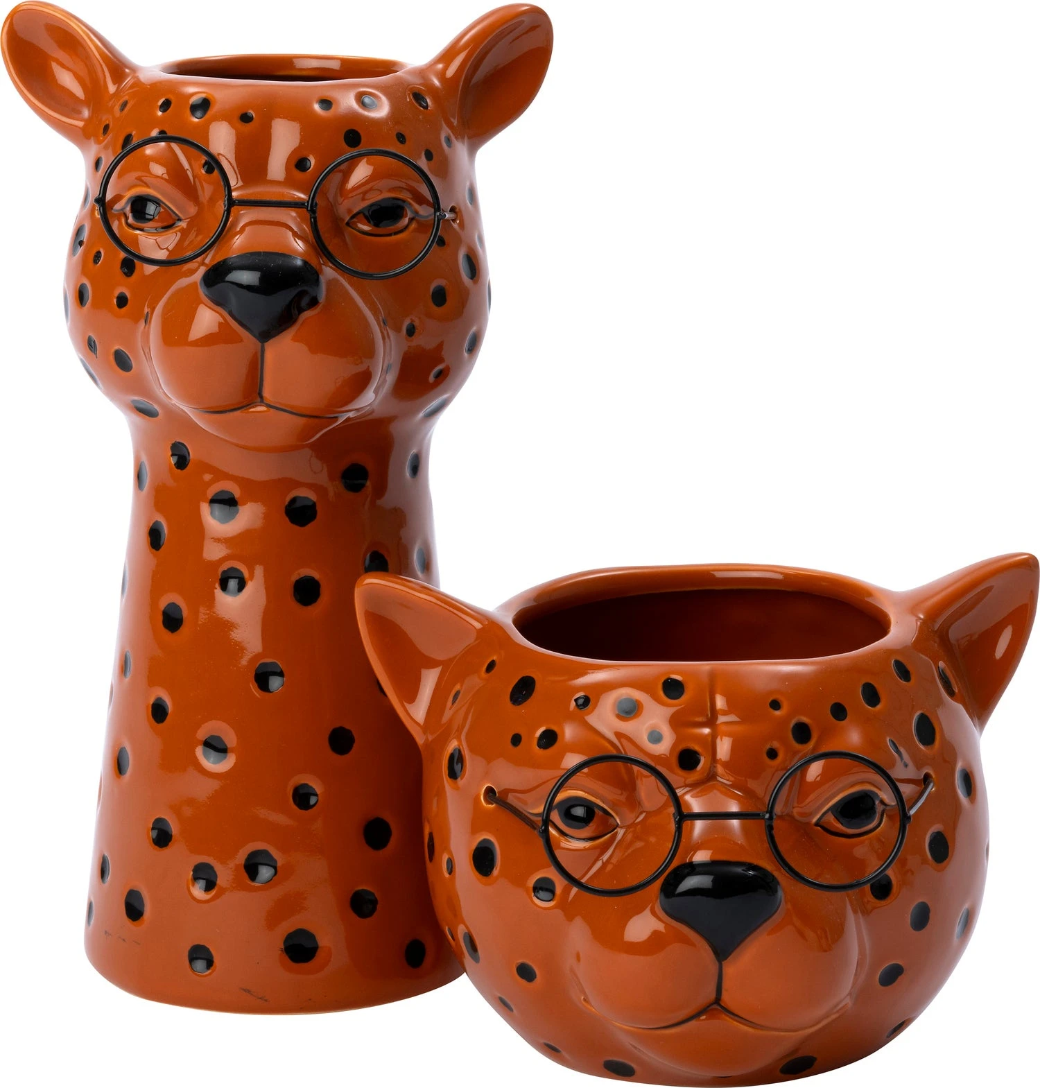 Intratuin Bloempot Cheetah Oranje 12,5 X 11,5 X 23,5 Cm 2 Intratuin Bloempot Cheetah Oranje 12,5 X 11,5 X 23,5 Cm - Afbeelding 2