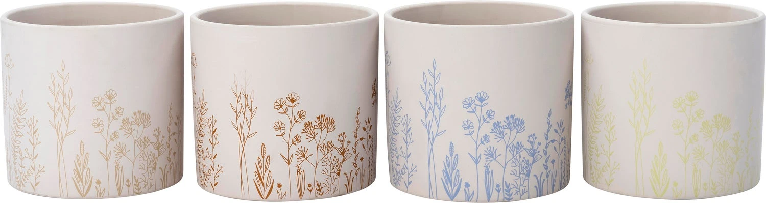 Intratuin Bloempot Vera Wit / Taupe D 13,5 H 12,5 Cm 2 Intratuin Bloempot Vera Wit / Taupe D 13,5 H 12,5 Cm - Afbeelding 2