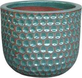 Intratuin Bloempot Ruby Turqouise D 21 H 19 Cm