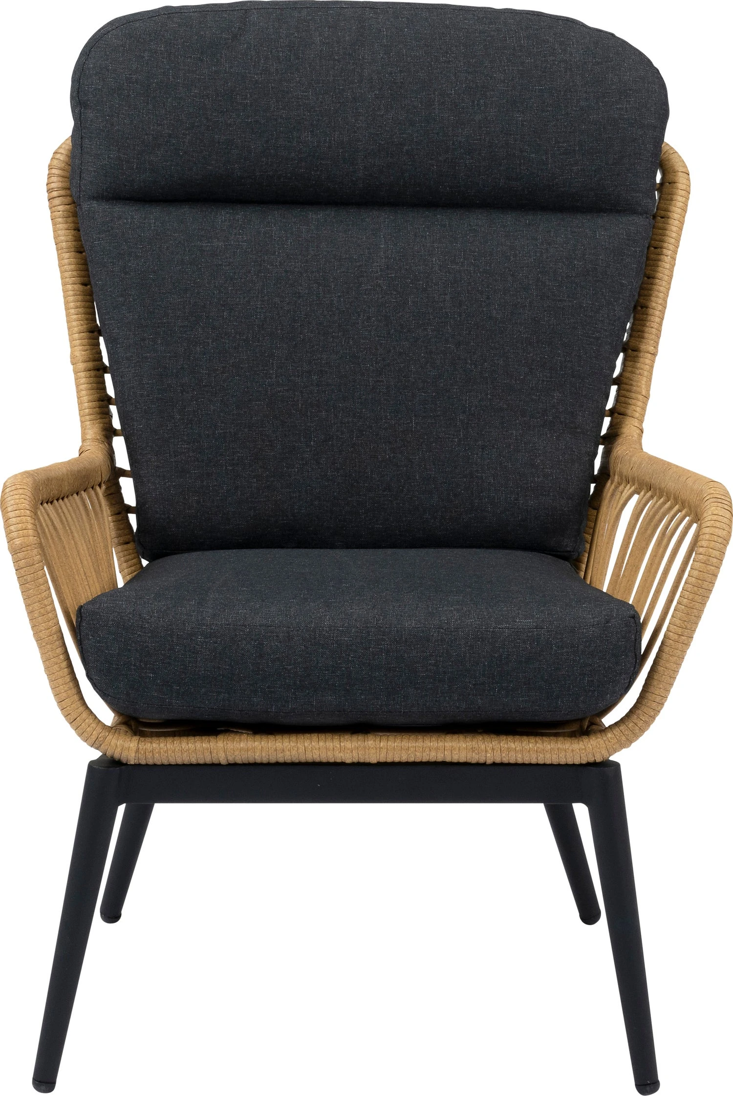 Intratuin Relaxstoel Mia Zwart 2 Intratuin Relaxstoel Mia Zwart - Afbeelding 2