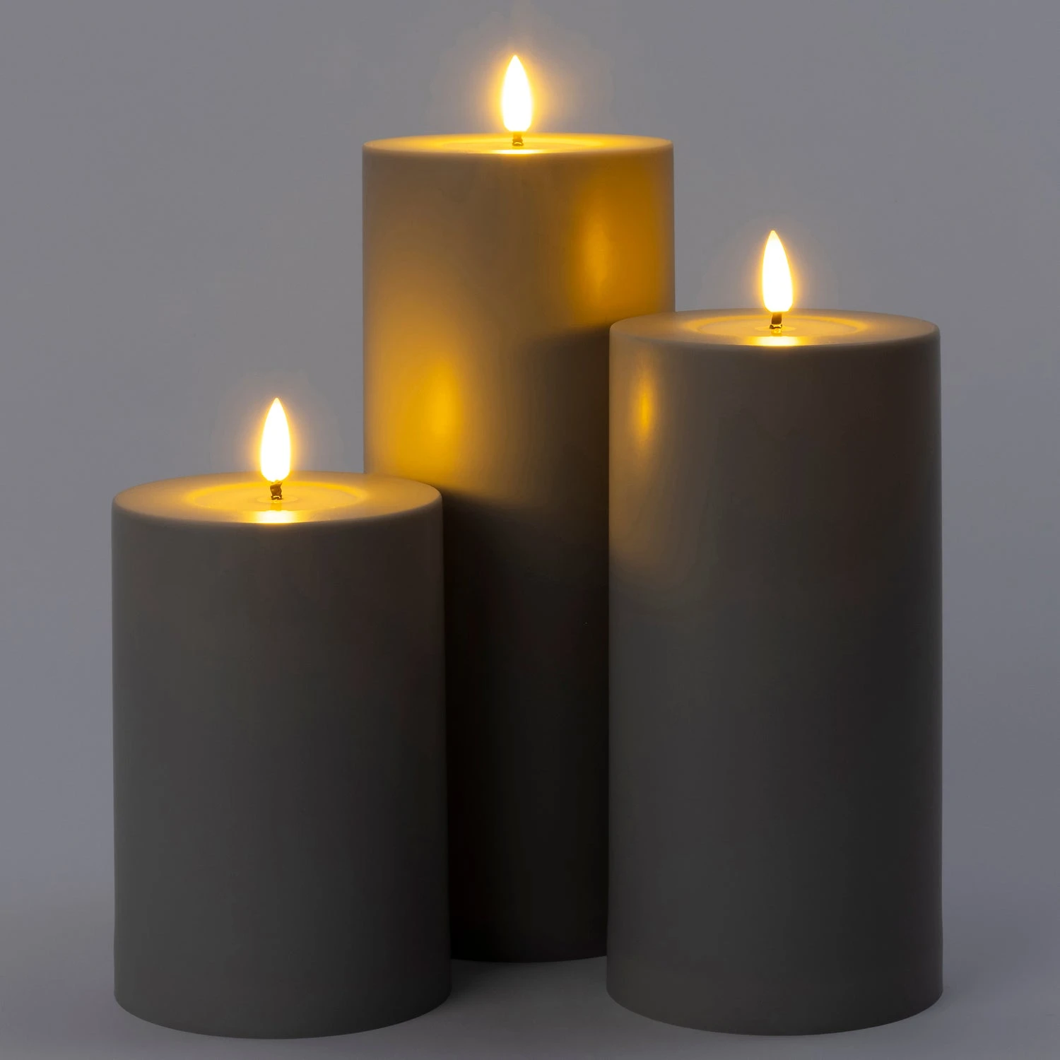 Intratuin LED Stompkaars Niene Grijs D 10 H 15 Cm 2 Intratuin LED Stompkaars Niene Grijs D 10 H 15 Cm - Afbeelding 2