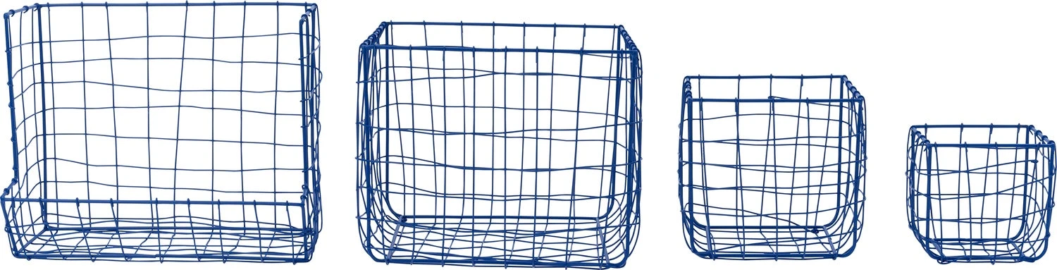 Intratuin Draadmand Iris Blauw 30 X 30 X 20 Cm 2 Intratuin Draadmand Iris Blauw 30 X 30 X 20 Cm - Afbeelding 2