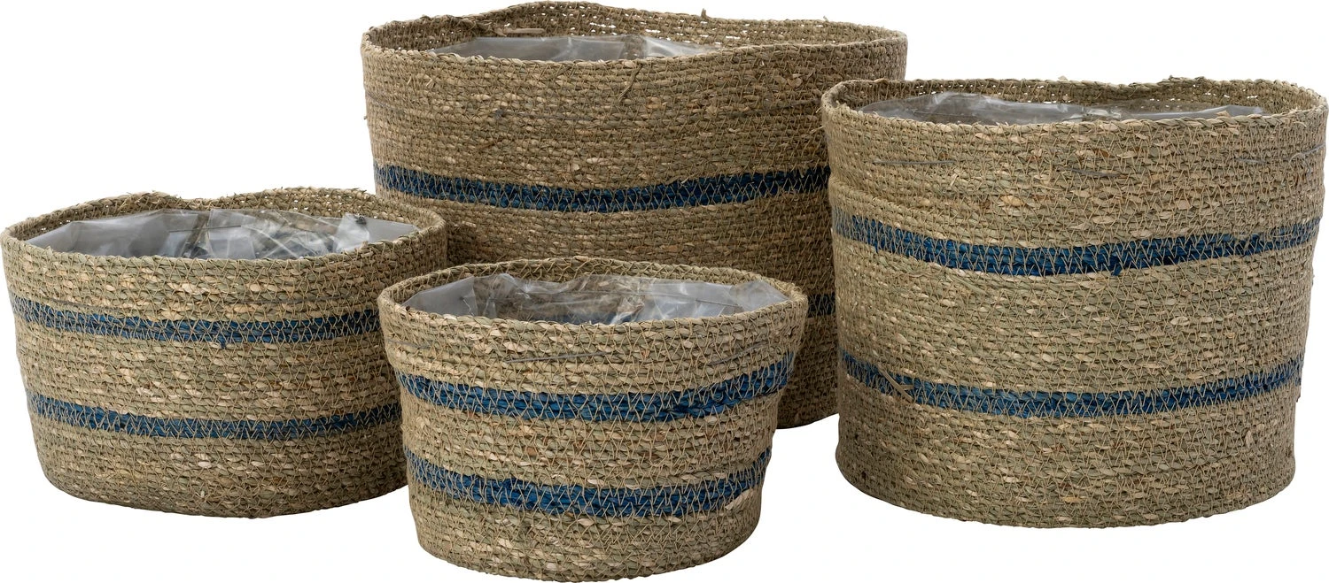 Intratuin Plantenmand Pip Strepen Blauw D 29 H 22 Cm 2 Intratuin Plantenmand Pip Strepen Blauw D 29 H 22 Cm - Afbeelding 2