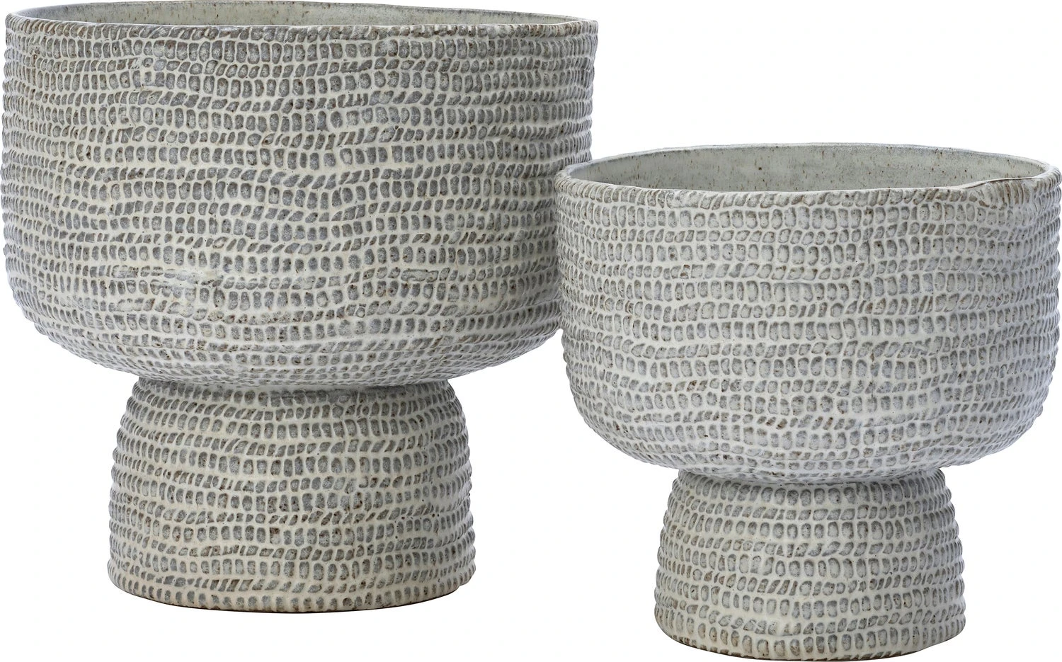 Intratuin Bloempot Faie Grijs / Wit D 20,5 H 19 Cm 2 Intratuin Bloempot Faie Grijs / Wit D 20,5 H 19 Cm - Afbeelding 2