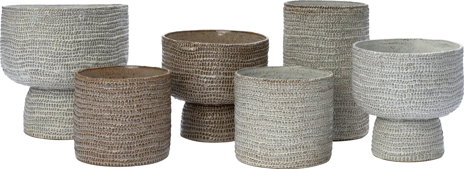 Intratuin Bloempot Faie Grijs / Wit D 20,5 H 19 Cm 3 Intratuin Bloempot Faie Grijs / Wit D 20,5 H 19 Cm - Afbeelding 3