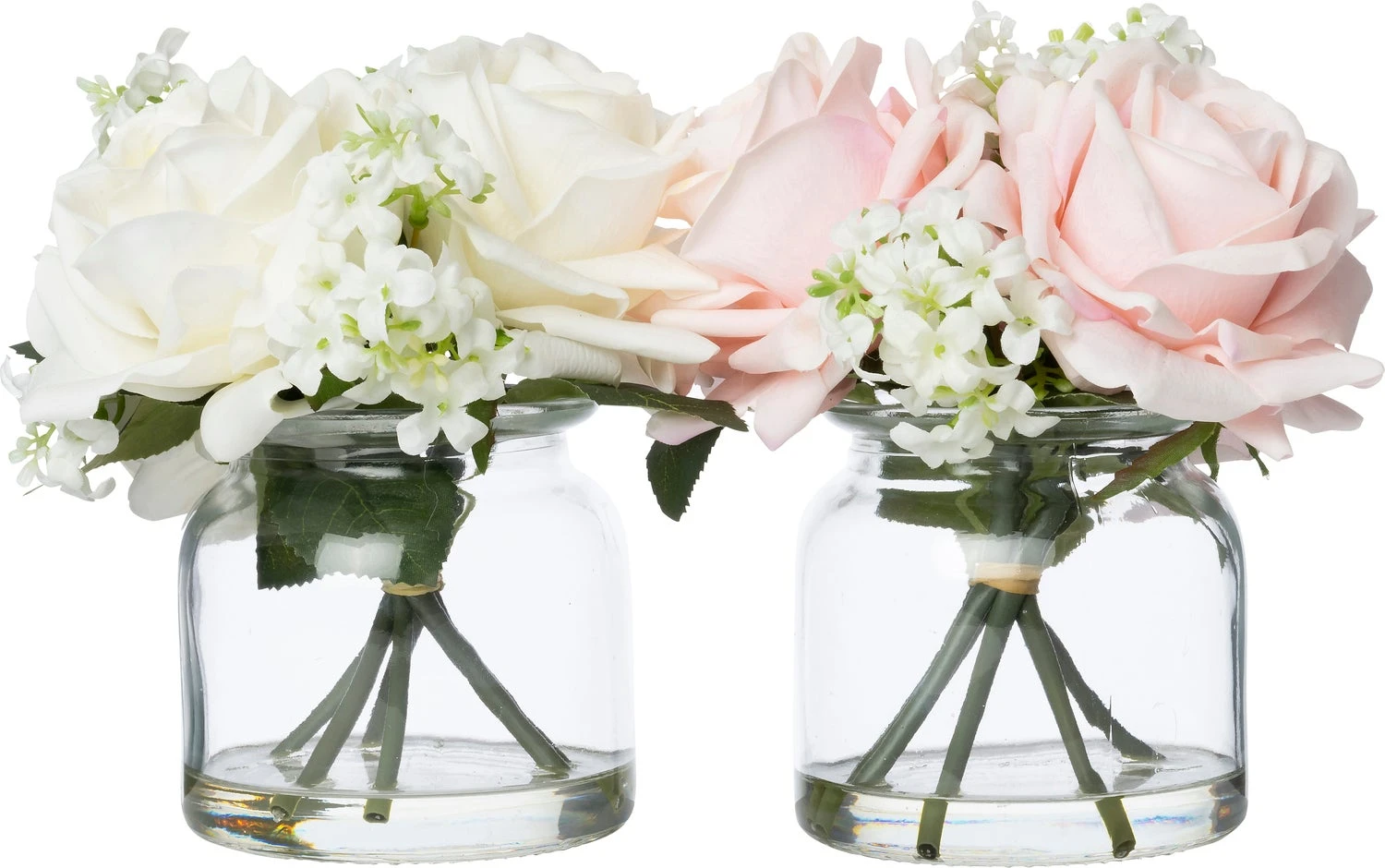 Intratuin Kunstboeket Roos Licht Roze H 18 Cm 2 Intratuin Kunstboeket Roos Licht Roze H 18 Cm - Afbeelding 2