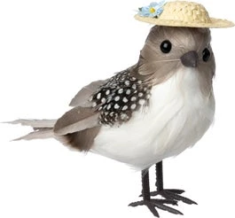 Intratuin Paasdecoratie Kara Vogel Grijs 15 X 7 X 13 Cm