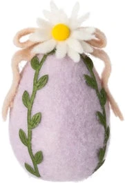 Intratuin Paasdecoratie Ei Met Bloem Paars 12,5 X 9 X 8 Cm