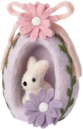 Intratuin Paasdecoratie Ei Met Konijn Roze 12 X 12 X 16 Cm