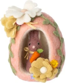 Intratuin Paasdecoratie Ei Met Konijn Roze 15 X 14 X 19 Cm