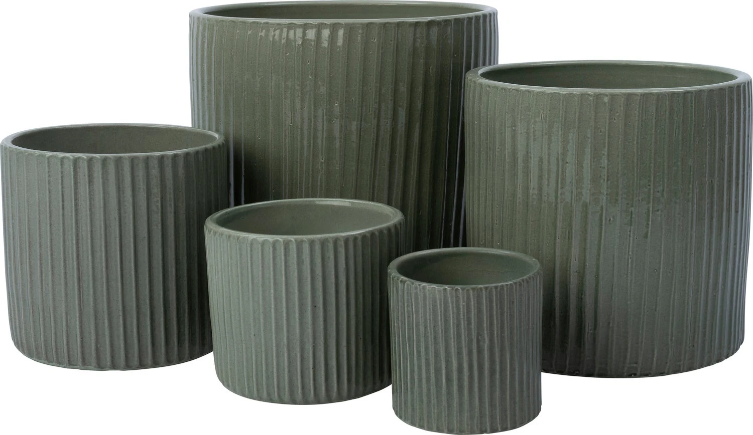 Intratuin Bloempot Mesio Groen D 29 H 27 Cm 2 Intratuin Bloempot Mesio Groen D 29 H 27 Cm - Afbeelding 2