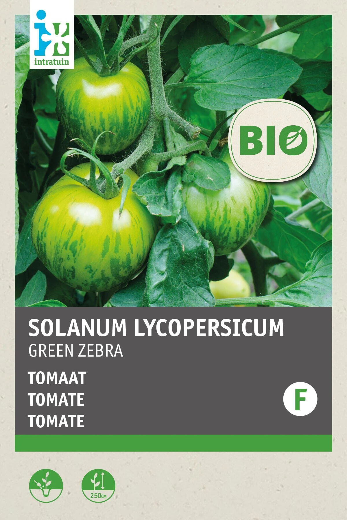 Intratuin Biologisch Groentezaden Tomaat (Solanum Lycopersicum 'Green Zebra') 1 Intratuin Biologisch Groentezaden Tomaat (Solanum Lycopersicum 'Green Zebra')