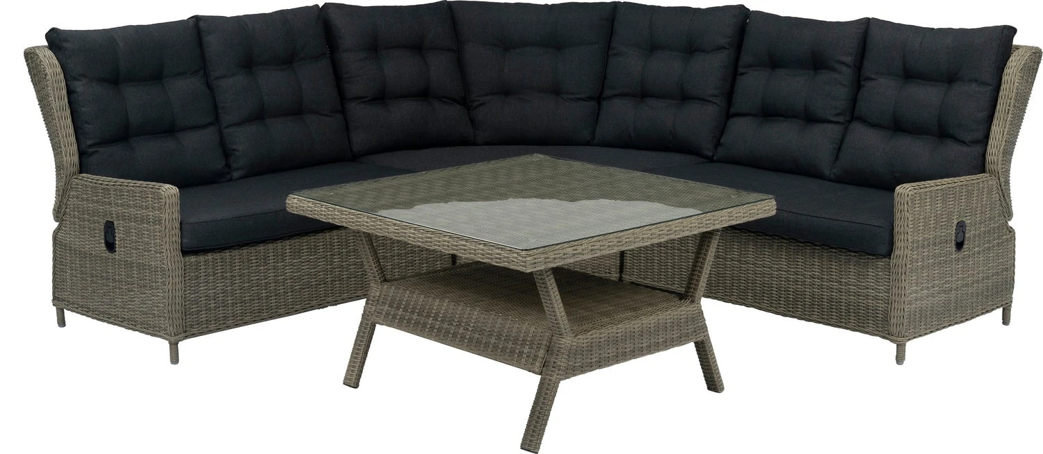 Intratuin 5-zits Verstelbare Loungeset Samba Grijs 2 Intratuin 5-zits Verstelbare Loungeset Samba Grijs - Afbeelding 2