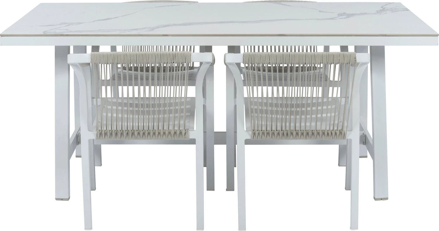Intratuin 4-zits Diningset Alexa Wit 3 Intratuin 4-zits Diningset Alexa Wit - Afbeelding 3